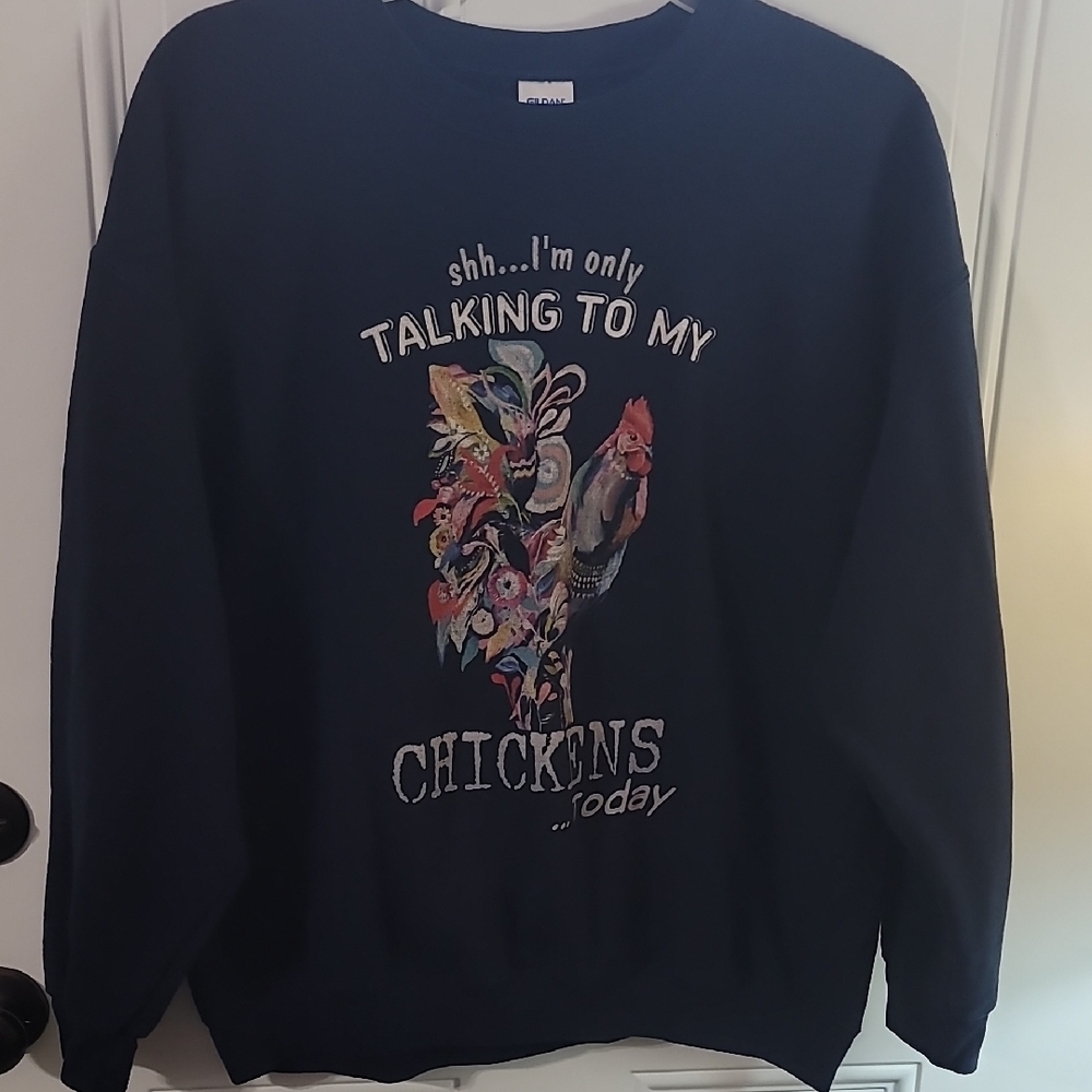 Gildan Black Graphic Crewneck Sweatshirt